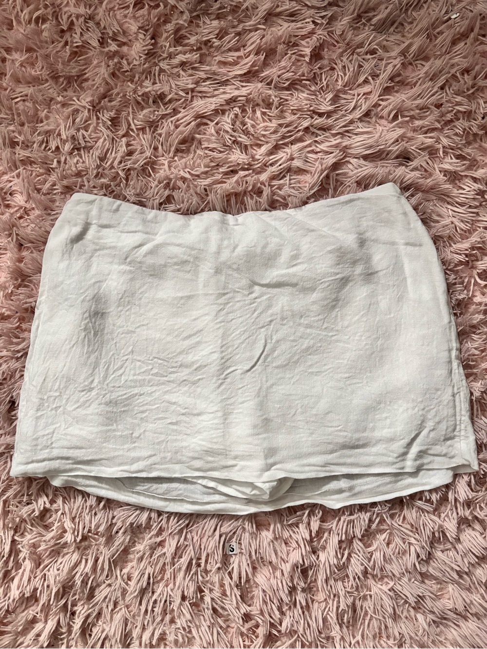 Abercrombie White Linen Blend Skort